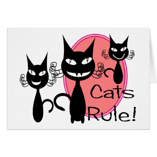 Cats Rule!!!!!!!!! Cards (Front Horizontal)