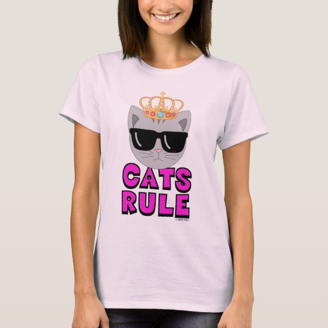 CATS RULE Cat Lover's T-Shirt (Front)