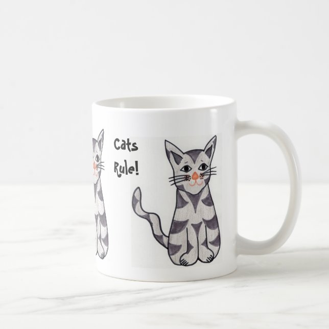 Cats Rule Coffee Mug (Right)