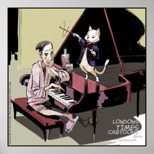 Cats Rule Everything Even The Piano Poster