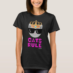 CATS RULE I Love Cats Cat Lover T-Shirt