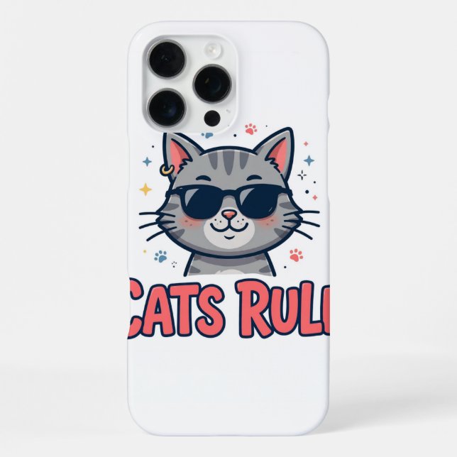 Cats Rule iPhone 16 Pro Max Case (Back)