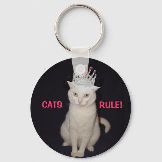 Cats Rule! Keychain