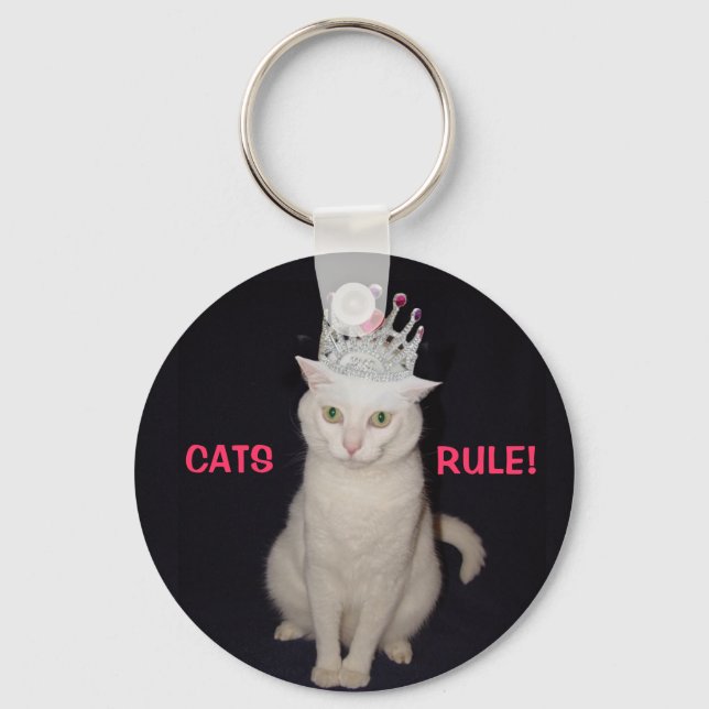 Cats Rule! Keychain (Front)