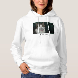 Cats Rule Looking at You Looking at Me Hoodie