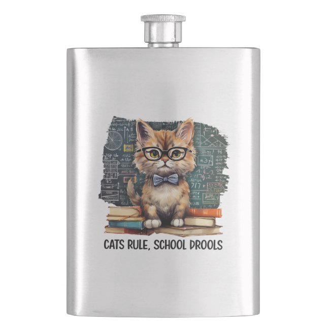 Cats Rule, School Drools Flask (Front)