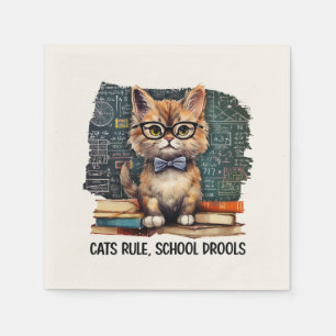 Cats Rule, School Drools Napkins