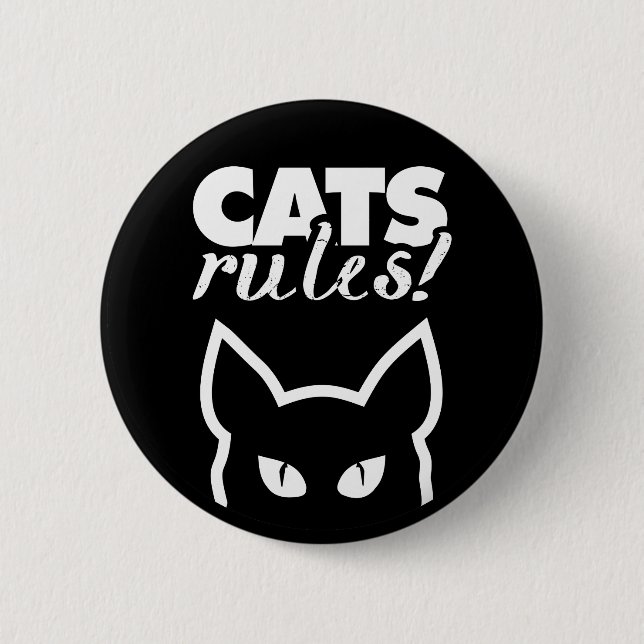 Cats Rules Button (Front)