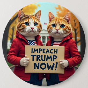 Cats say Impeach Trump Button