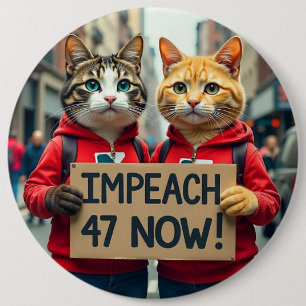 Cats say Impeach Trump Button