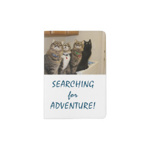 Cats Searching For Adventure Passport Holder