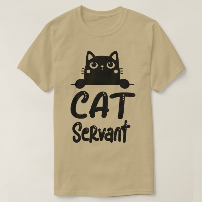 Cats Service Funny Motif Cat Owners  T-Shirt (Design Front)