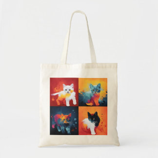 Cats silhouette Stylist Fashionable Tote Bags