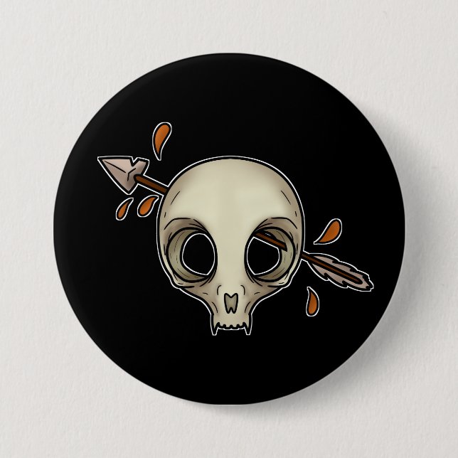 Cat's Skull Bones Collection Button (Front)