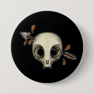 Cat's Skull Bones Collection Button