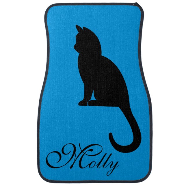 Cats Slhouette Personalized Car Mats (Front)