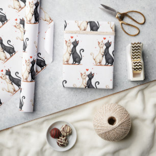 Cats Slow Dancing Wrapping Paper