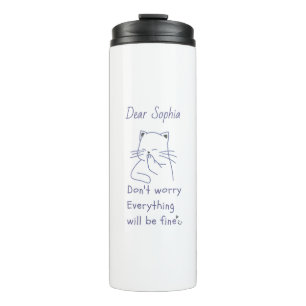Cat's Smile and Encouragement Thermal Tumbler