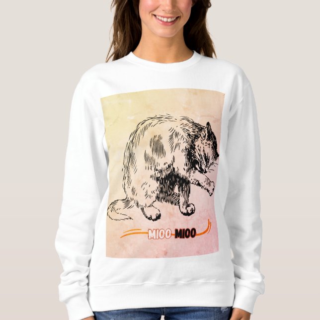 Cats Speak Mio-Meio Sweatshirt (Front)
