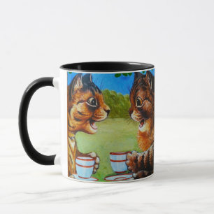 Cats Spilling the Tea Painting by Louis Wain Mug