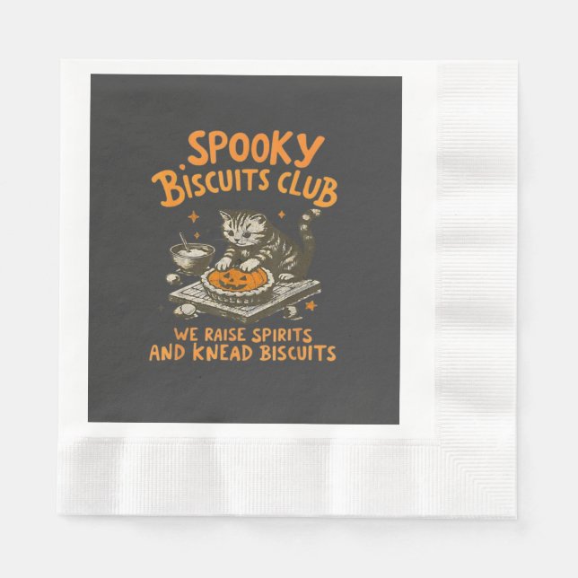  Cat's Spooky  Napkins (Front)