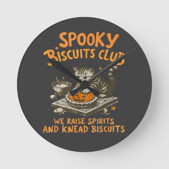  Cat's Spooky  Round Clock (Front)