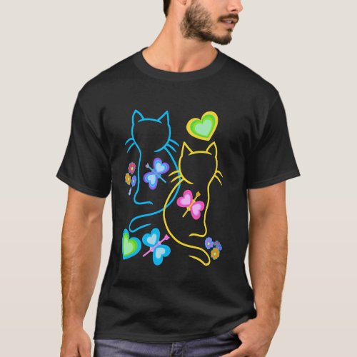 Cats, spring, summer, cat, children, baby, insects T-Shirt