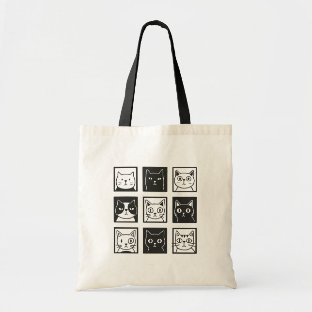 Cats Square Tote Bag (Front)