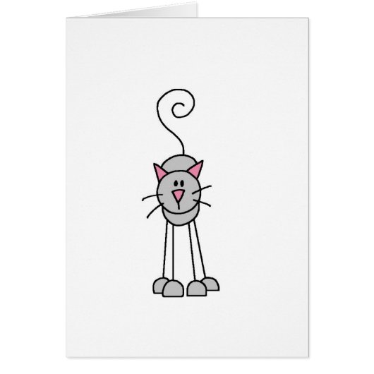 Cats Stick Figures Card (Front)