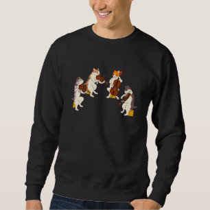 Cats String Quartet Violin Viola Cello Musician Ca Sweatshirt