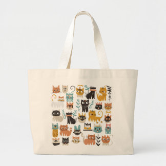 Cats stylish Wild Whiskers Wonderland Tote Bags