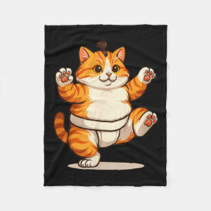 Cats Sumo-Wrestling Martial Art Wrestler-Sumo Fleece Blanket