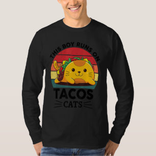 Cats Taco Mexican  TacoCats for Boys Kids Cinco De T-Shirt