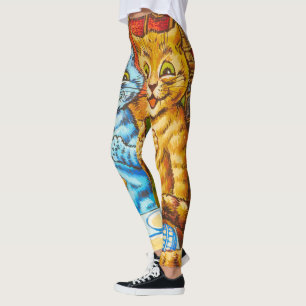 Cats Tea Party by Louis Wain Leggings