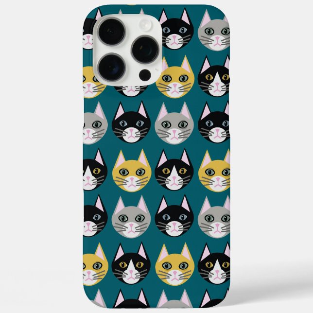 Cats teal Case-Mate iPhone case (Back)