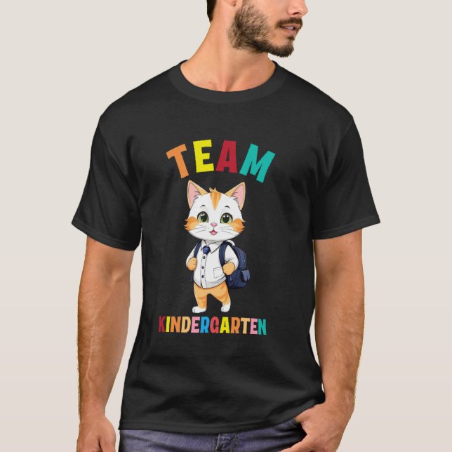 Cats Team kindergarten Back To School Second Grade T-Shirt (Front)