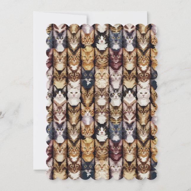 Cats  texture invitation (Front)