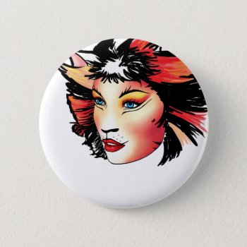 Cats The Musical  Bombalurina Button by frogsandboxes at Zazzle