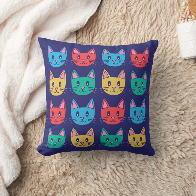 Cats Throw Pillow (Blanket)