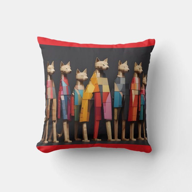 cats throw pillow (Front)