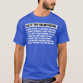 cats tips for motivation funny cats sayings funny T-Shirt