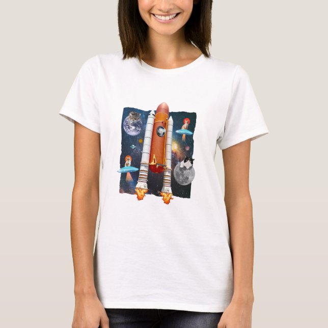 Cats to the Moon  T-Shirt (Front)