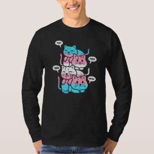 Cats Transgender Flag Lgbt They Their Them Meow Ca T-Shirt