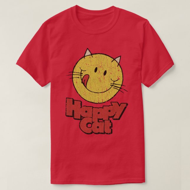 Cats TShirtHappy Cat 98 TShirt (Design Front)