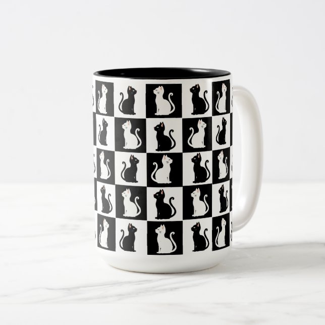 cats Two-Tone coffee mug (Front Right)