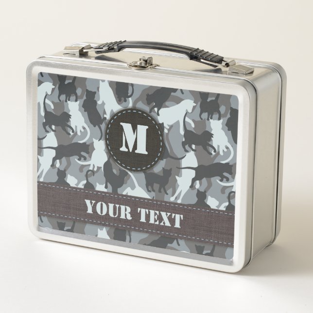 Cats Urban Camouflage Metal Lunch Box (Front)