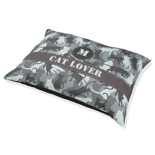 Cats Urban Camouflage Pet Bed (Angled)