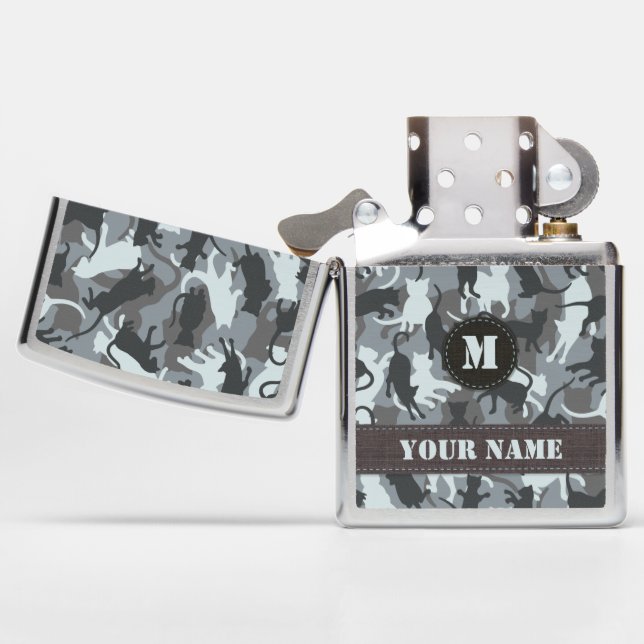 Cats Urban Camouflage Zippo Lighter (Opened)