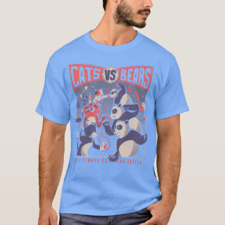Cats Vs Bears Ninja Fight Fun Battle by Tobe Fonse T-Shirt