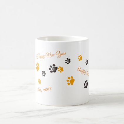 Cats Walk Black&amp;Orange Paws Coffee Mug